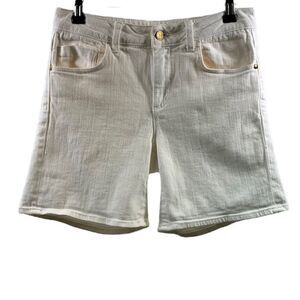 Pilcro and the Letterpress Anthropologie White Script Shorts Size 28